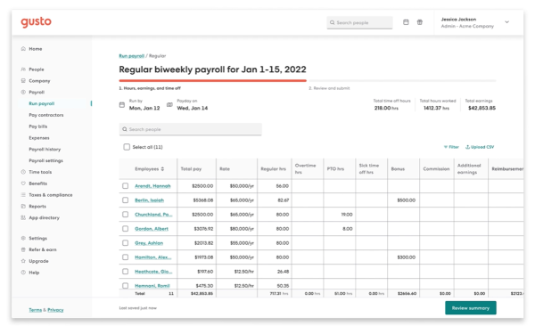 Gusto Review: Payroll Management