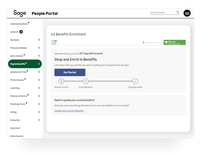 Sage People Benefits Administration