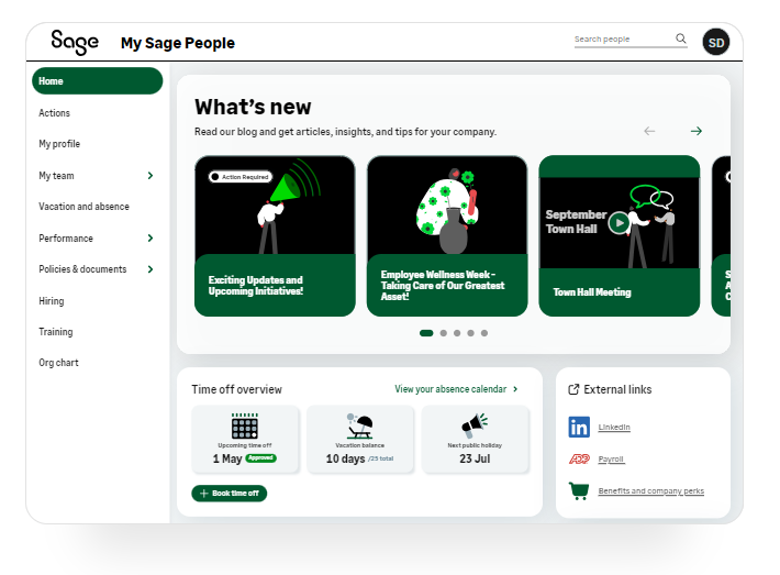 Sage People Core HR Functions