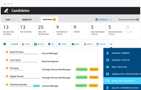 Candidate Experience: Lever