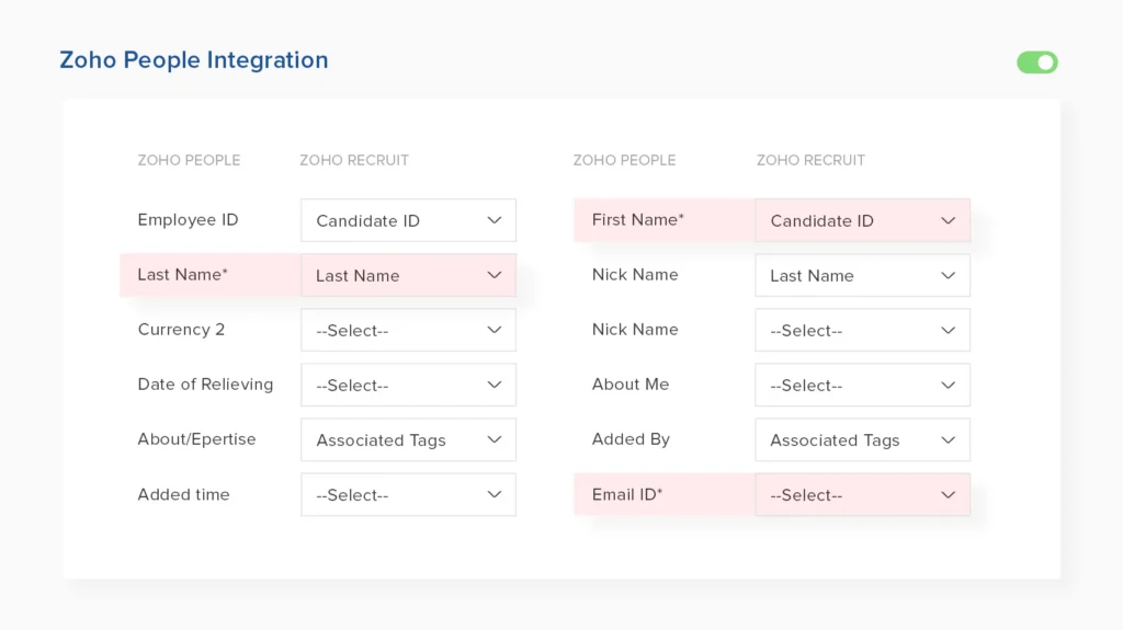 Onboarding Integration: Zoho Recruit